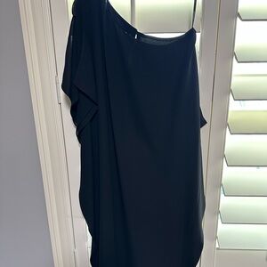 Anne Klein Chic Black One-Shoulder Dress